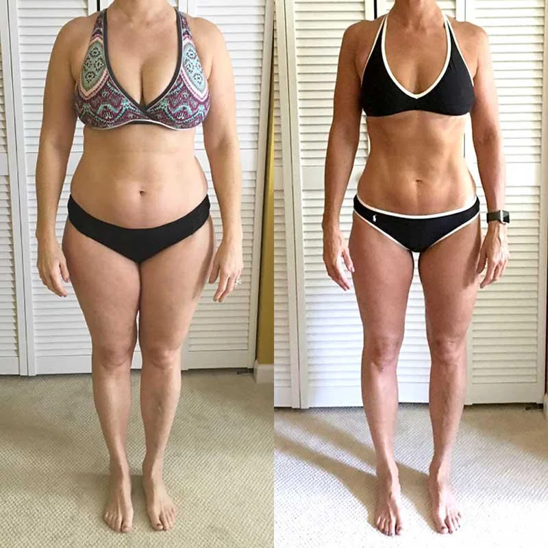 Before and after Retatrutide transformation — Sarah, 47 — London, 12 months on Retatrutide
